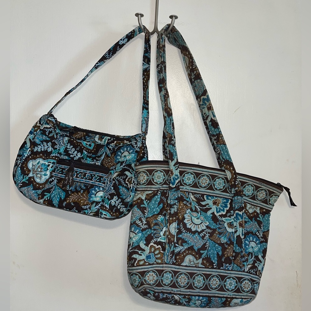 Java Blue Retired Vera Bradley Pattern Bowler - image 5